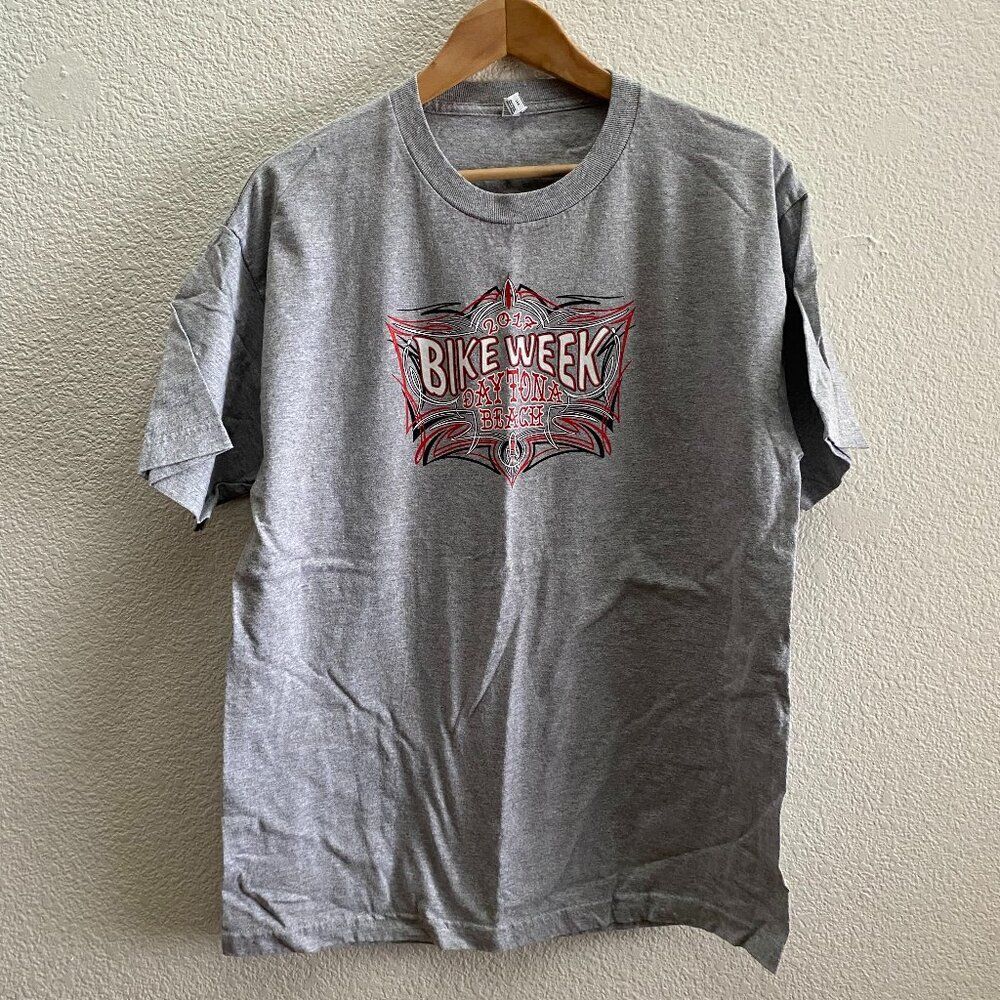 Bike Week 2017 Daytona Beach Florida Gray Short Sleeve T-Shirt Size Large EUC